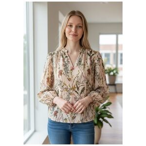 NWT Riccovero Raye Floral Blouse 34 (XS)